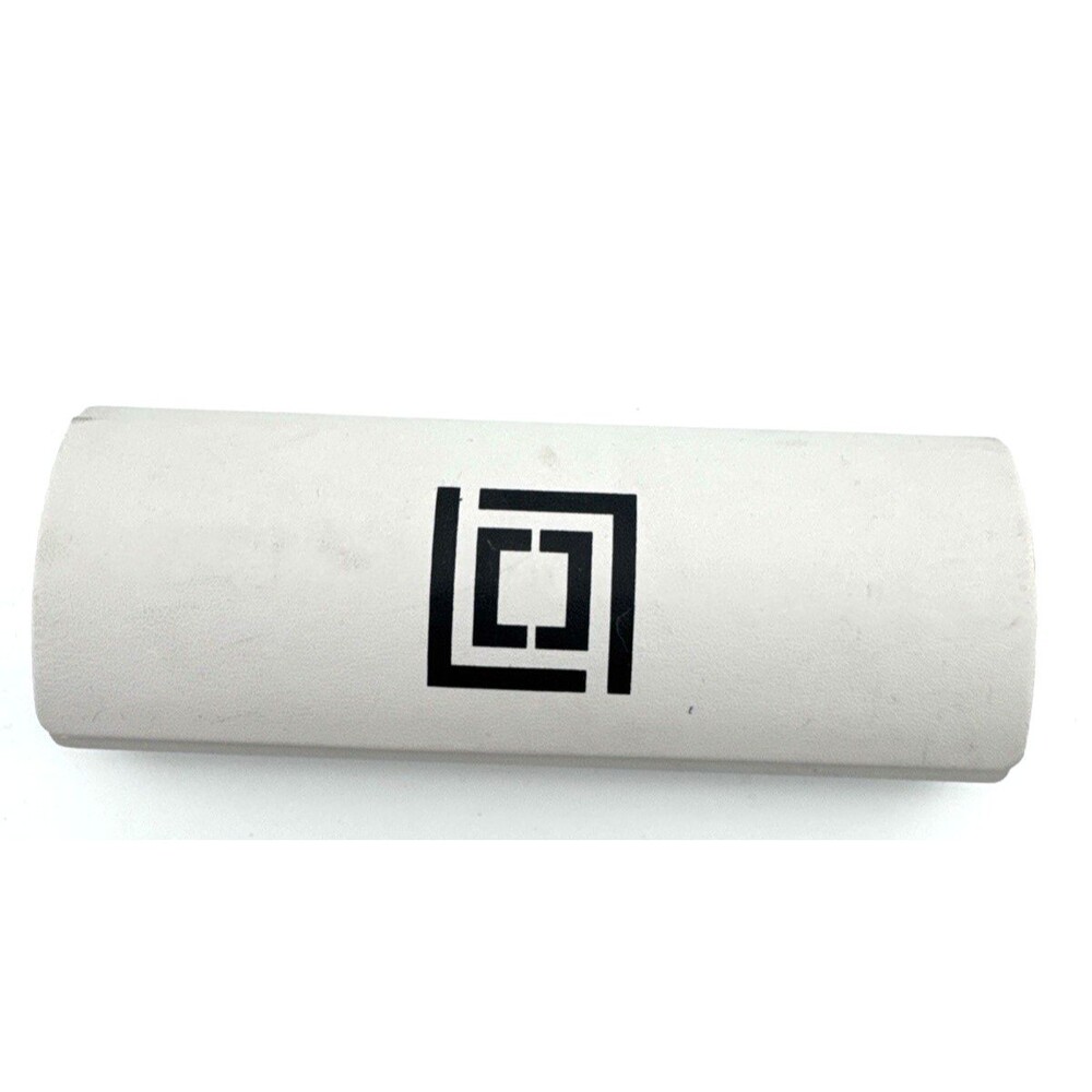 Liz Claiborne White Eyeglass Case Hard Shell Magnetic Closure Square Logo 6 1/4"